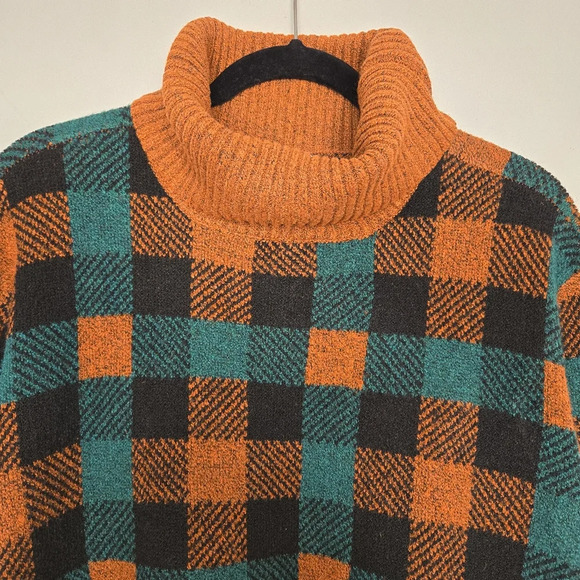 Studio Park Sweater Plaid‎ Mens 2X Coastal Eclecric Gradpa Cozy Soft Fisherman - Picture 6 of 12